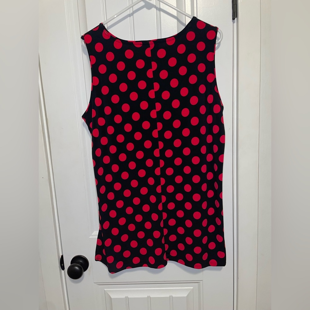 Black & Red Polka Dot Tank